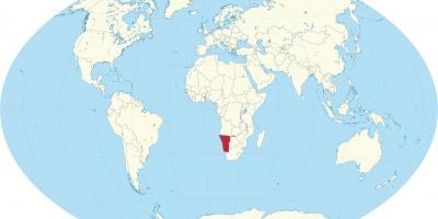 Namíbia elhelyezkedés a világ térkép